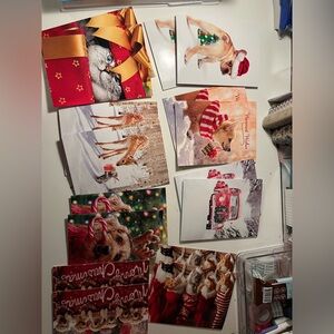Christmas cards 8 different designs(pairs of 2)